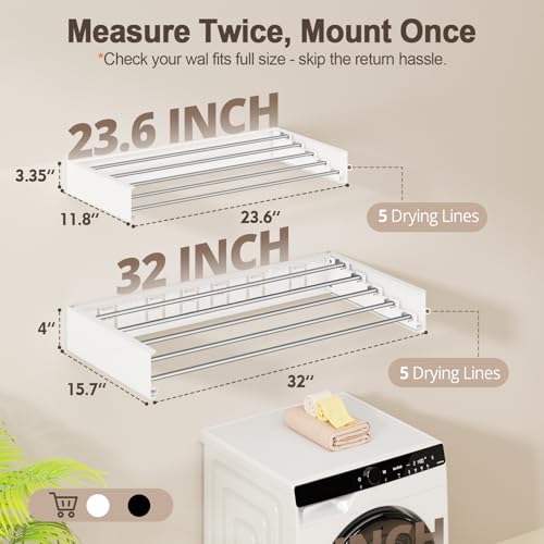 Wall Mounted Clothes Drying Rack Folding Indoor | Laundry & Clothing - Image 3
