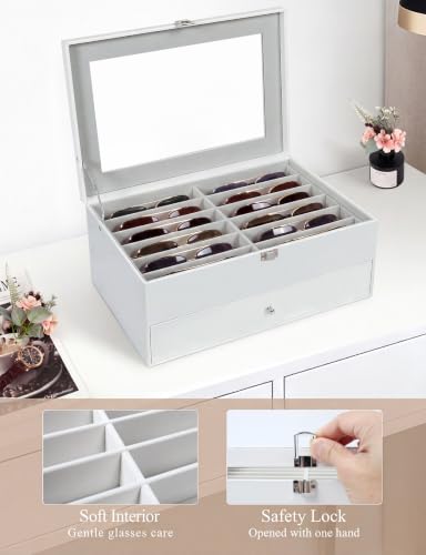 Sunglasses Storage Organizer Case with 24 Adjustable | All Products - Image 7