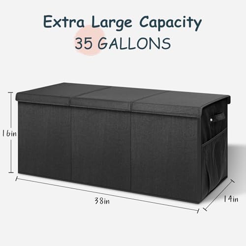 Extra Large Toy Box with Lids, Collapsible Storage Bin - Image 3