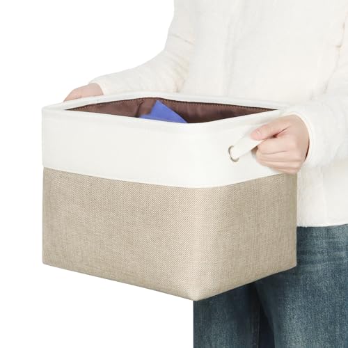 Fabric Storage Bins, 12x10x9.5 Inch Storage Cubes Baskets, 3 Pack - Image 7