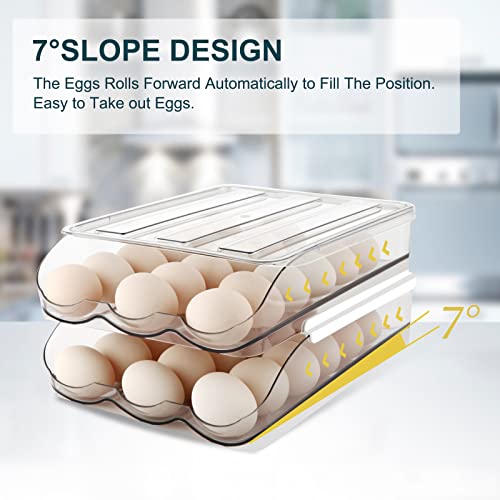 MesRosa Egg Holder for Fridge, Automatic Rolling Con | All Products - Image 4