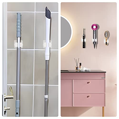 8PCS Broom Holder Wall Mount, Self Adhesive No Drilling Anti-Slip - Image 4