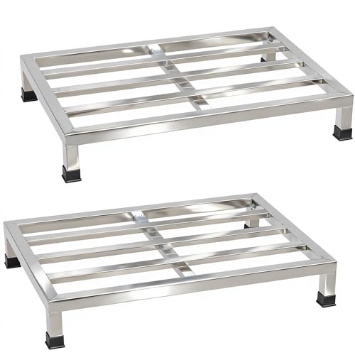 2 Packs Dunnage Rack 23.6x15.8x4inch Stainless Steel Dunnage - Image 2