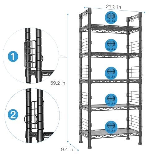 FUTASSI Metal Storage Rack, Storage Organizer Shelve | All Products - Image 4
