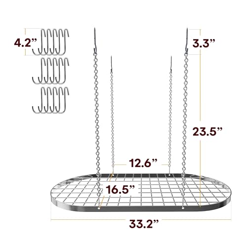 Vdomus Hanging Pot Rack - Ceiling Mount Kitchen Orga | All Products - Image 7