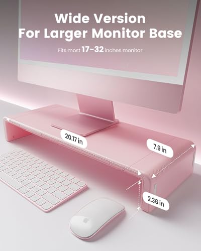 Pink Monitor Stand Riser, Klearlook Foldable - Image 5