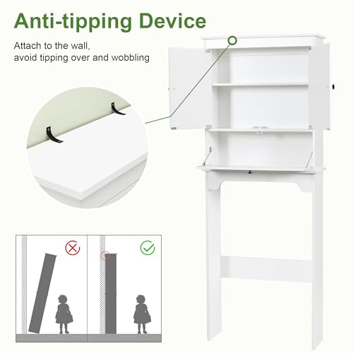 Over The Toilet Storage Cabinet, White - Image 6
