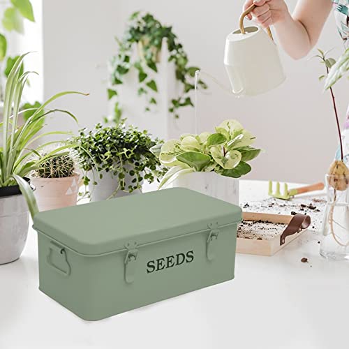 Seed Storage Box Metal Container Organizer, 4-Compartment - Image 3