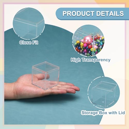 uxcell 2 Pcs Small Acrylic Box with Lid Decorative Storage Box - Image 4