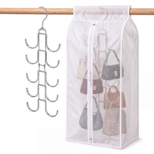 inbloom Purse Organizer for Closet with PEVA Dust Cover Purse - Image 2