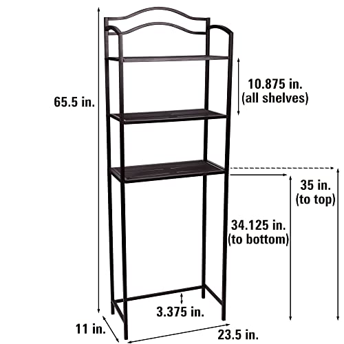 Household Essentials Bronze Iron Arch Over-Toilet Shelf - Image 4