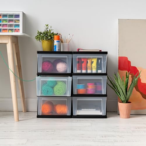 IRIS USA 3-Drawer Slim Narrow Storage Organizer, 2-Pack - Image 3