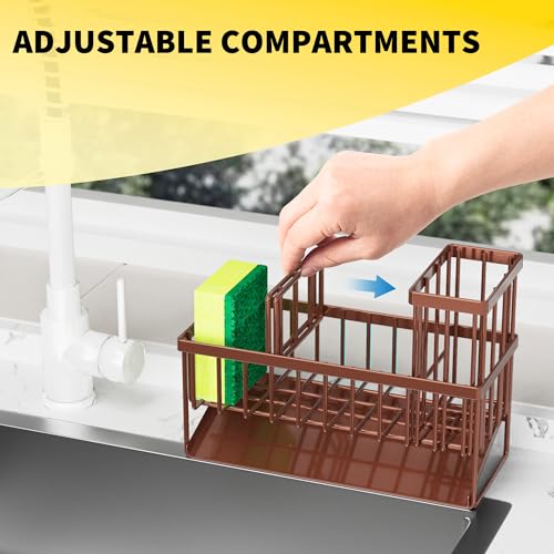 Cisily Kitchen Sink Caddy, Sponge Holder for Kitchen Sink - Image 6