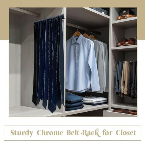 Blulu 1 Pcs 13.8'' Sliding Tie Rack Hangers for Closet, 25 - Image 7