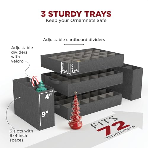 HOLDN’ STORAGE Premium Christmas Ornament Storage Box – - Image 5