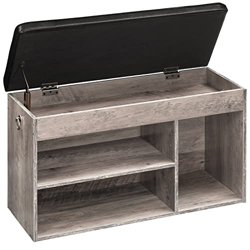 HOOBRO Shoe Storage Bench with Cushion, 32.3" Entryway Bench - Image 2