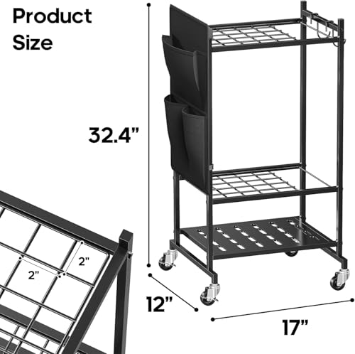Garden Tool Organizer with Wheels, Freestanding Garden - Image 3