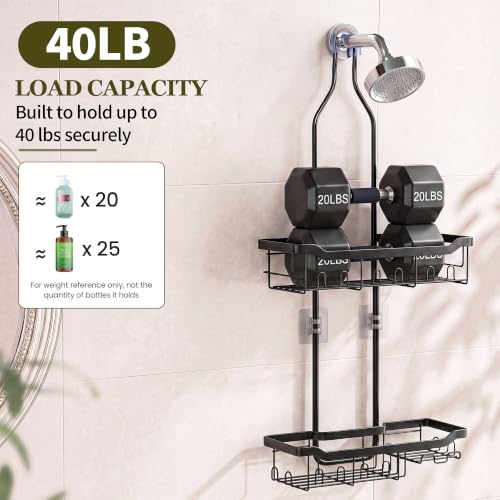 Adjustable Shower Caddy Hanging Rustproof: Tool-free Height - Image 6