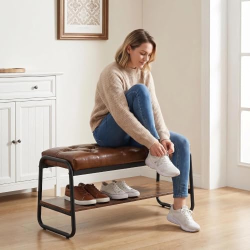 Forteek 32'' Tufted Shoe Bench, Entryway Bench with Shoe - Image 4