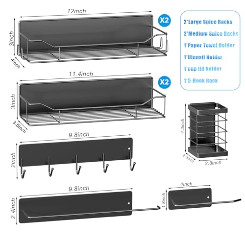 Magnetic Spice Rack for Refrigerator,8 Pack Magnetic Fridge Shelf - Image 3