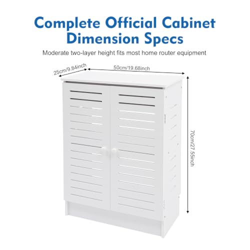 Ventilated Router Cabinet with Cable Hider - 19.68" - Image 3