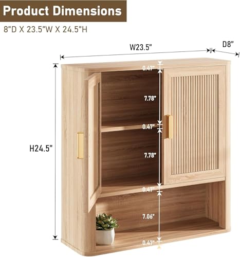 Bathroom Wall Storage Cabinet, Medicine Cabinet - Image 3
