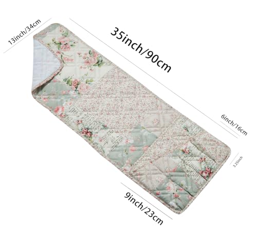 Brilliant Sunshine Soft Pink Rose & Sage Couch Armrest - Image 3
