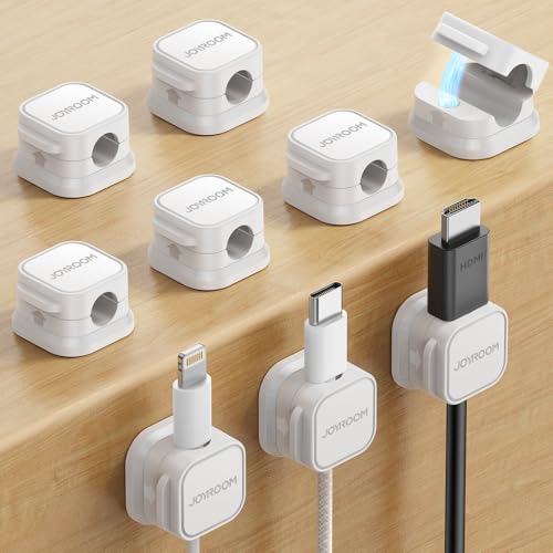 JOYROOM 9 Pack Magnetic Cable Clips, Cord Organizer Adhesive Wire - Image 2
