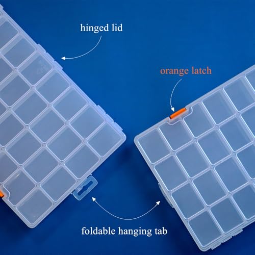 3 Pack 36 Grids Clear Plastic Storage Box with Dividers - Image 6