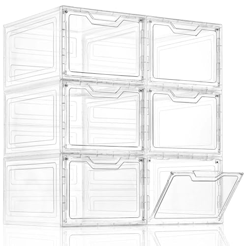 6 Pack Clear Storage Bins with Lids, 19 Qt Closet Or | All Products - Image 2