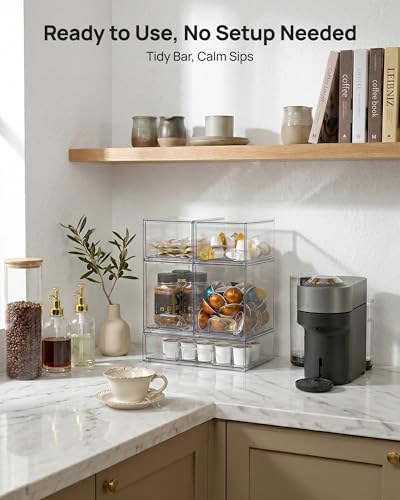 Vtopmart Clear Stackable Storage Drawers Set of 5, P | Pull Out Organi - Image 3