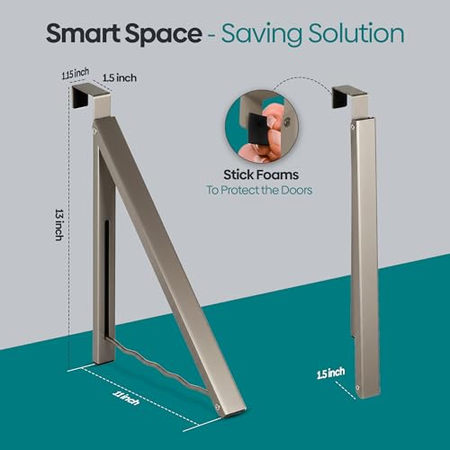 HOLDN’ STORAGE Over The Door Hanger, Single Foldable Rack - Image 4