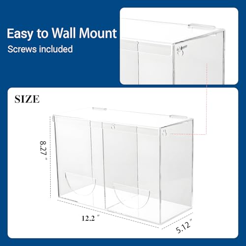 Glove Dispenser Wall Mounted Medical Glove Holder with 2 - Image 3