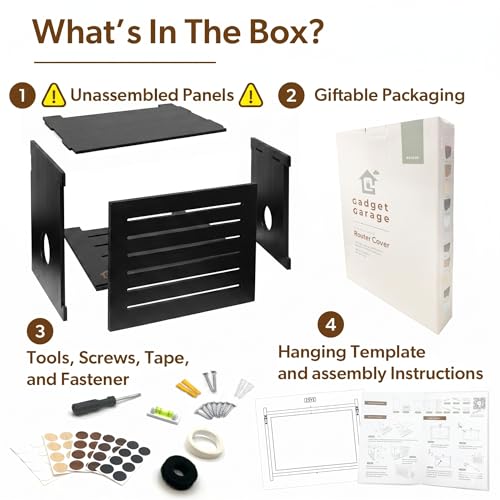 WiFi Router Storage Cabinet Router Box Hider WiFi Box Hider Shelf - Image 5