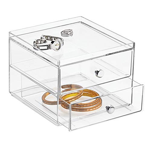 iDesign Plastic 2 Jewelry Box, Compact Storage Organization - Image 6