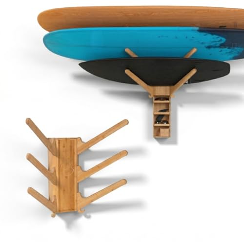 LISS The Sun Rack - Premium Wood Surfboard Wall Mount Rack - Image 2