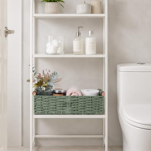 Round Paper Rope Storage Basket Wicker Baskets for Organizing - Image 7