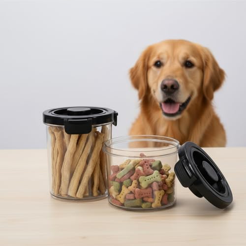 Dog Treat Container for Countertop, Dog Food Storage with 2 Jars - Image 7