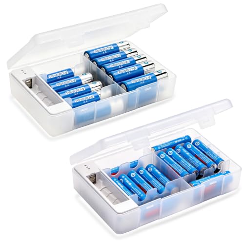 2 Pack Battery Organizer, Battery Storage Case for AA AAA - Image 2