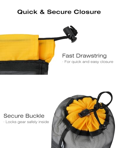 Mesh Bags Drawstring 5 Pack - Lightweight Stuff Sack - Image 5