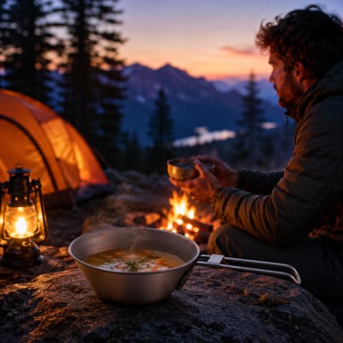 Ultralight Panda Titanium Sierra Cup with Titanium Spoon - Image 8