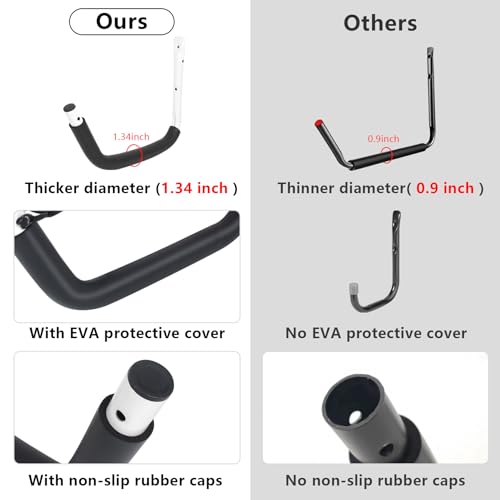 DEDU Kayak Storage Rack, Kayak Wall Mount Hangers 4 Pack - Image 4