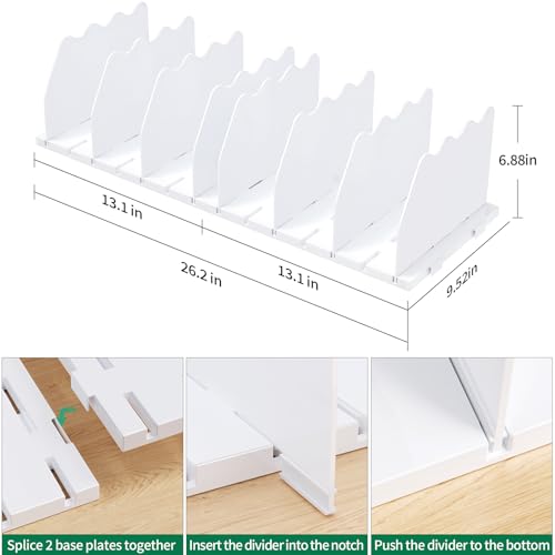 SPACEKEEPER Shelf Divider for Closet, Adjustable Purse Organizers - Image 3
