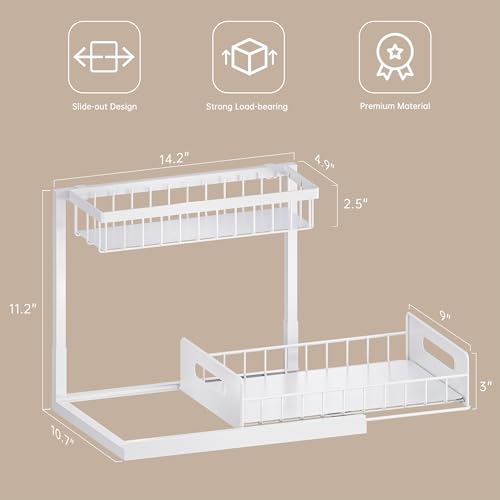 Under Sink Organizer and Storage 2 Pack, Slide Out Cabinet - Image 4