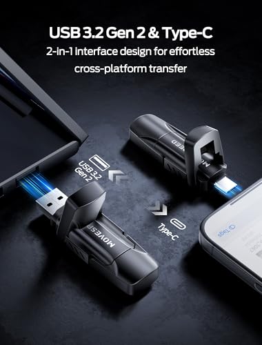 MOVE SPEED 128GB USB Drive, 570MB/S Read Speed External SSD - Image 4