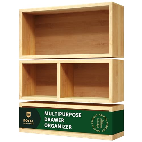 ROYAL CRAFT WOOD Luxury Bamboo Drawer Organizer Stor | All Products - Image 2