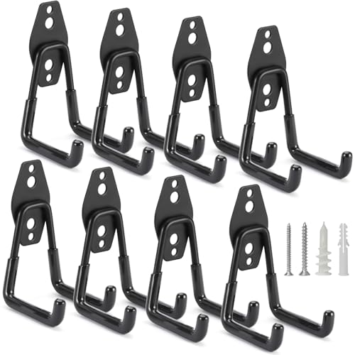 8 Pack Heavy Duty Garage Hooks Storage Organizer Wall - Image 2