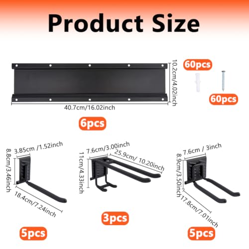 94.5" Heavy Duty Garage Tool Organizer Wall Mount for Power Tool - Image 4