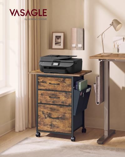VASAGLE Rolling File Cabinet with 3 Drawers, Printer Stand - Image 3