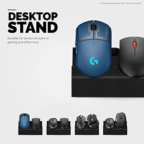 BRAINWAVZ Desktop Dual PC Mouse Stand Holder, Suitab | All Products - Image 8